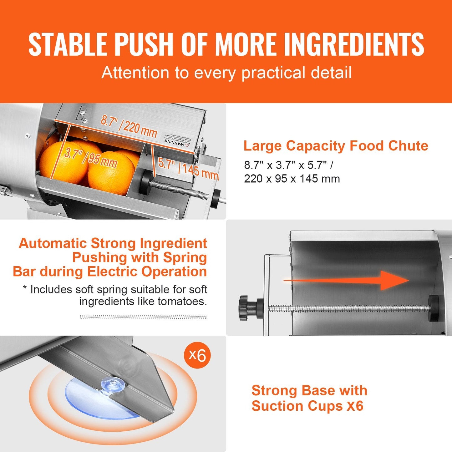 Electric Vegetable Slicer, 0-0.5'/0-12mm Thickness Adjustable