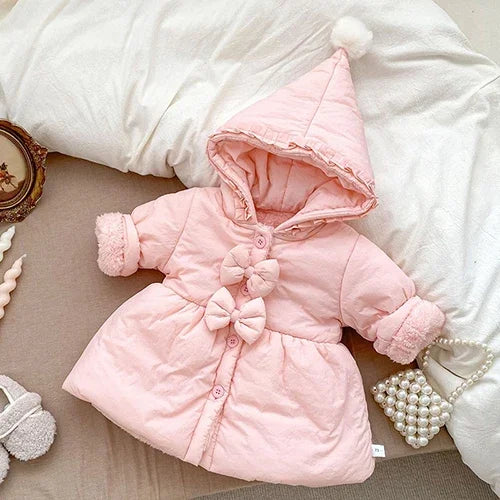 2024 New Winter Children Thick Warm Clothes Toddler Baby Girl Jacket Thicken Warm Cardigan Coat Newborn Baby Girls Thick Coat