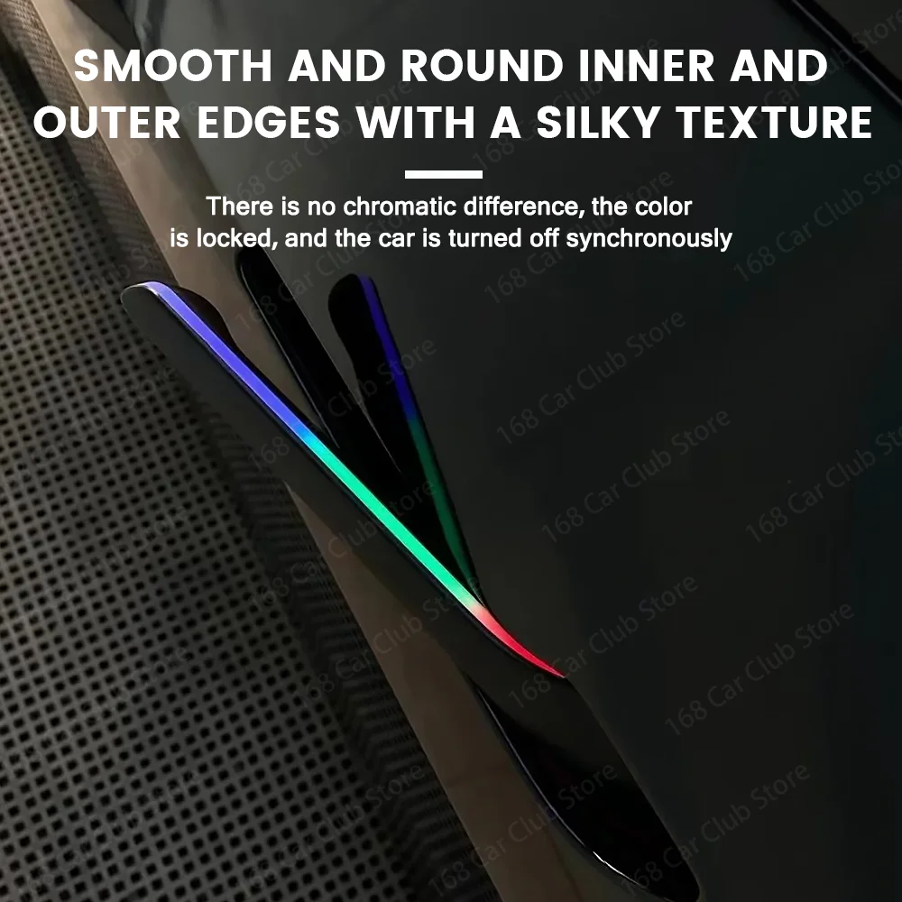 Four Door Electric Illuminated Handle LED Lights For Tesla Model 3 Y Car Highland The Latest Waterproof Four Door light For 2025