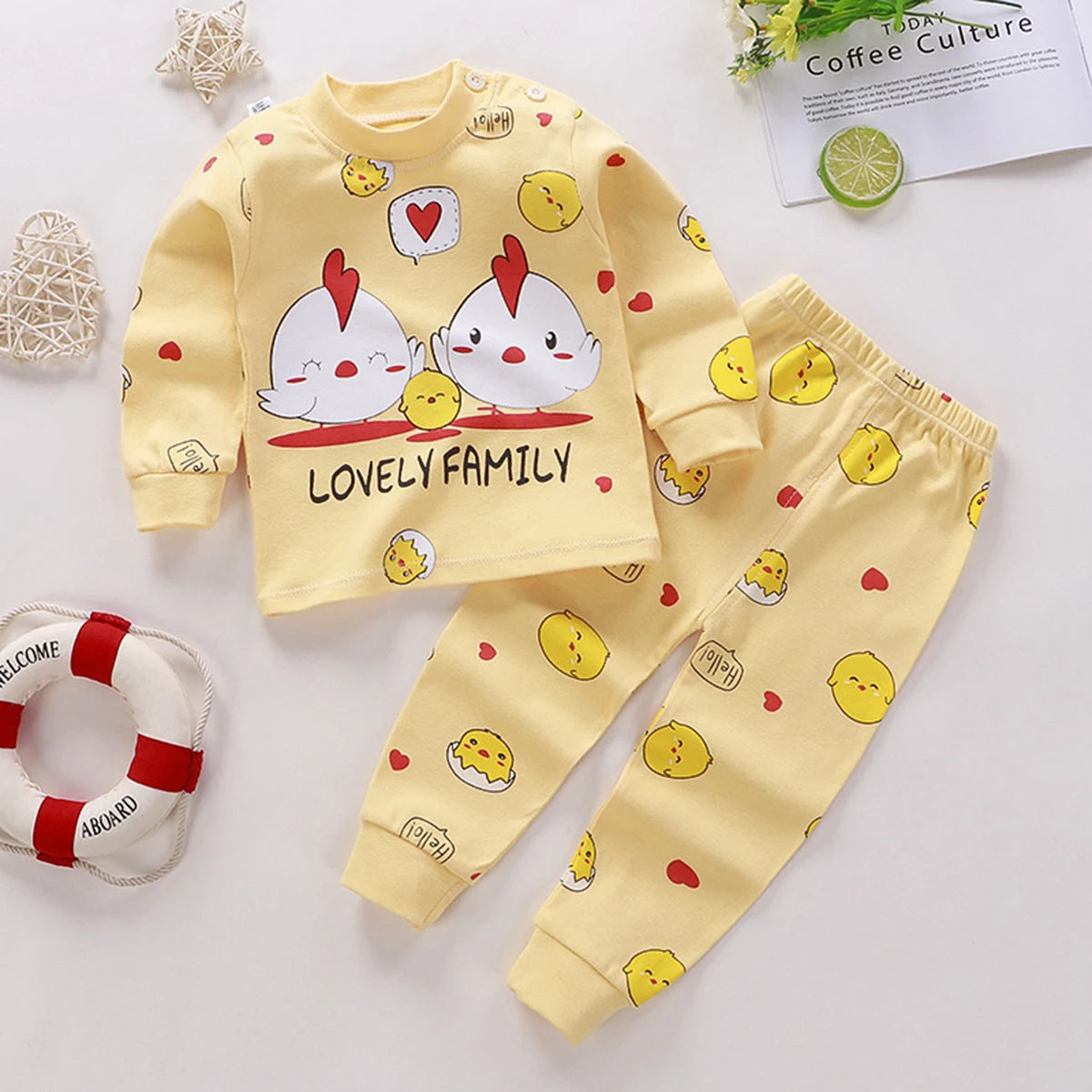 Spring Autumn Children's Clothing Sets Boys Sleepwear Clothes Kids Pajamas Set Baby Girls Cotton Pyjamas