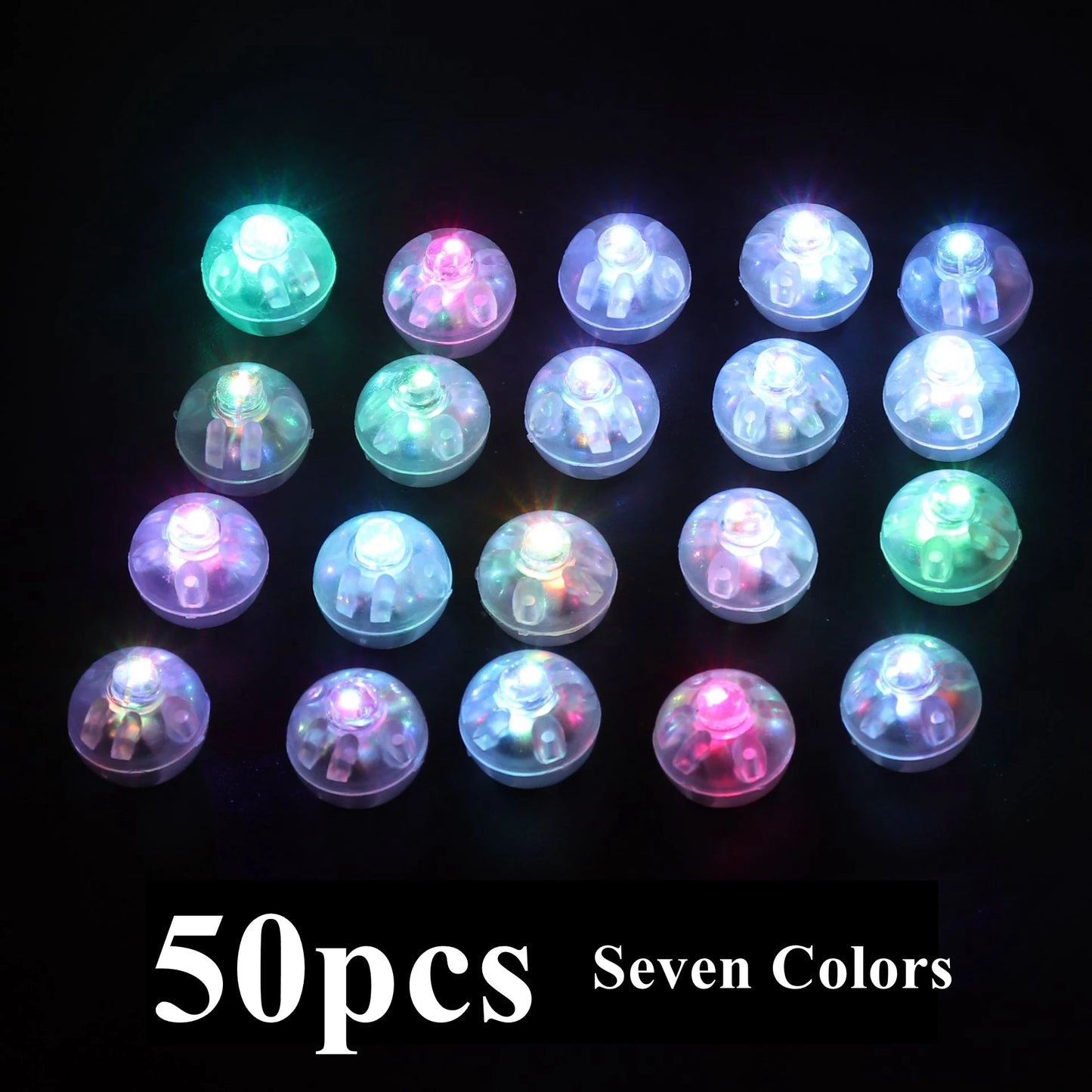 LED electronic luminous round lights, colorful shining small round ball lights, handmade balloon lights, decorative luminous
