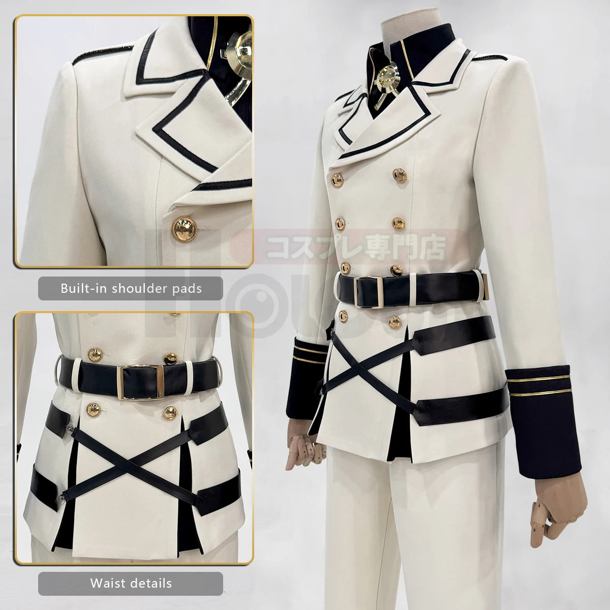 HOLOUN Seraph Of The End Anime Mikaela Hyakuya Cosplay Costume Cloak Jacket Pants Shirt Halloween Christmas Convention