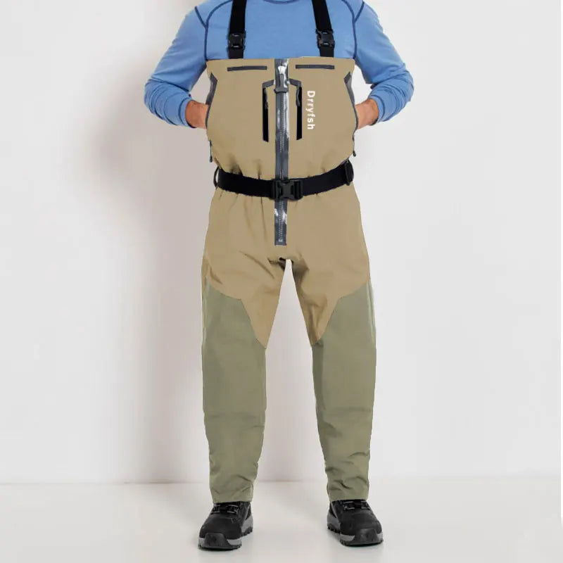 Zippered Waterproof Wader Without Boots Fisherman Clothing for Hot Weather Protective Against Saltwater Freshwater Surf Fishing