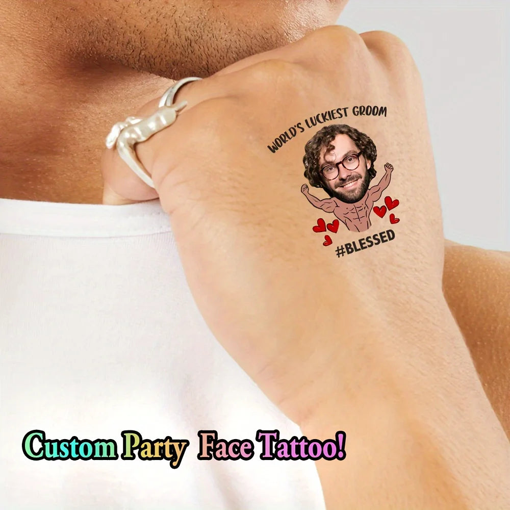 40PCS Customizable wedding temporary tattoo sticker personalized couple lover Proposal Bride groom decoration dressing up marrym