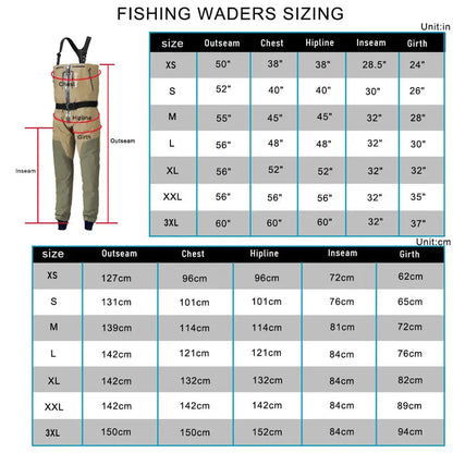 Zippered Waterproof Wader Without Boots Fisherman Clothing for Hot Weather Protective Against Saltwater Freshwater Surf Fishing
