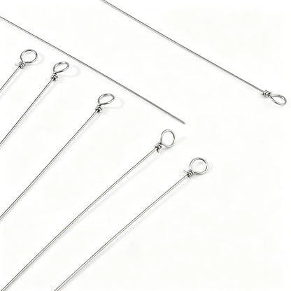 90Pcs Spinnerbait Shaft Wire DIY Spinner Lure Making Supplies Spinner Bait Wire Arm for Bass Trout Freshwater Saltwater Fishing