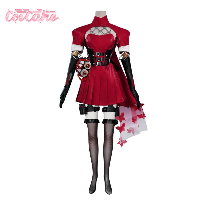 Psylocke Cosplay Costume Spirit Butterfly Red Ghost Hunter Uniform Halloween Carnival Party Christmas Play Role Clothes Clothing