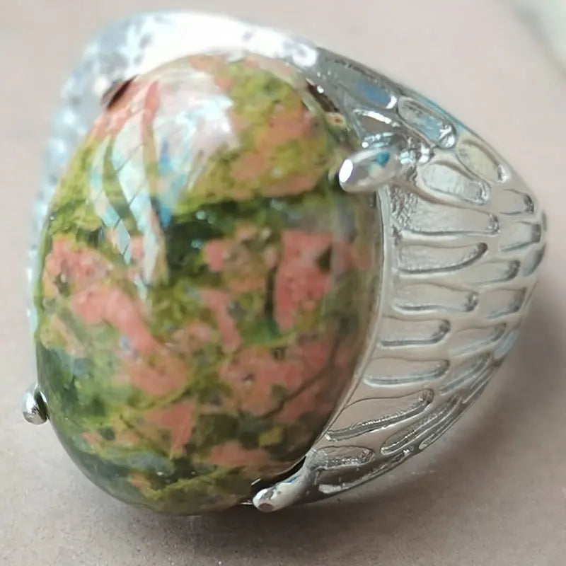 Beautiful jewelry  Malachite Bead Ring  PWB1193