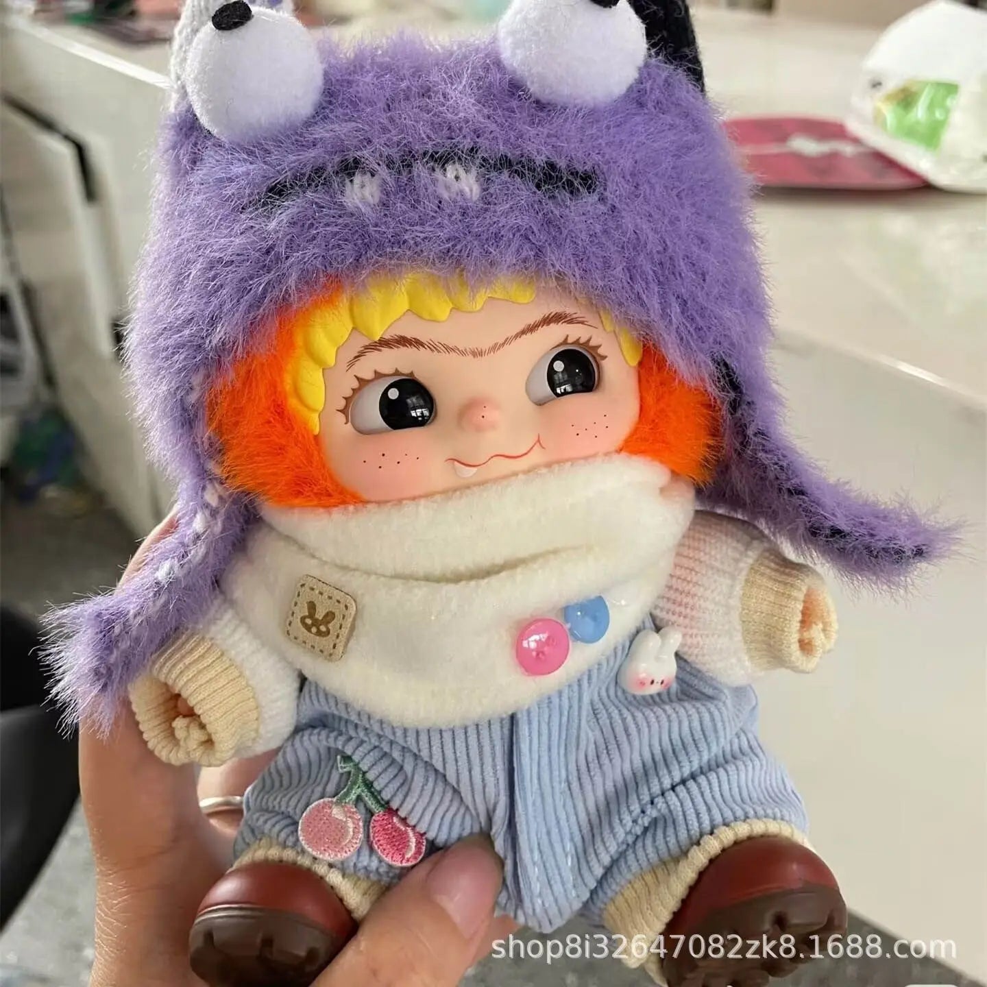 【Only clothes】 Suitable for 20cm Wakuku Baby Clothes Trendy Party Bibs Cotton Dolls Blind Boxes Plush Toys and Clothing