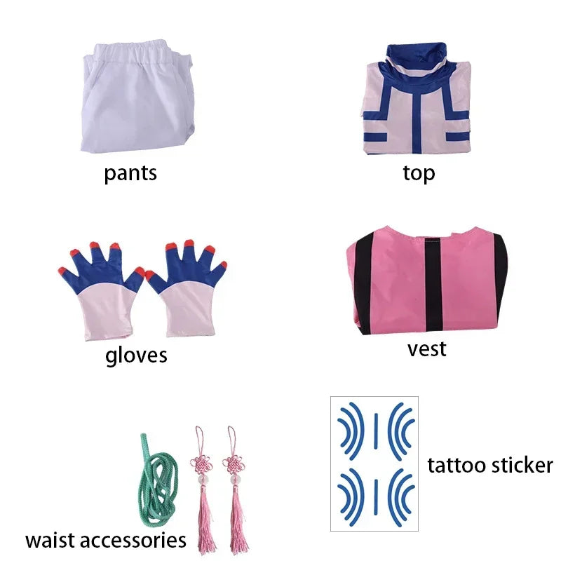 New s8s9 Anime Cosplay Costume Tattoo Gloves Akaza Wig Red Hair Halloween Party Carnival Outfits Wigs ❤2025 ☆