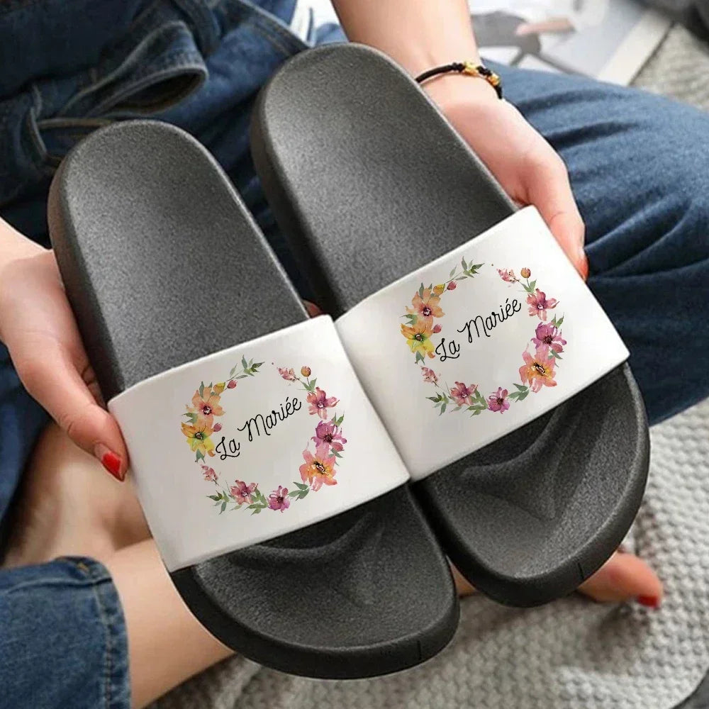 Team Bride Slippers Women men Bachelorette Party Supplies Bridal Non-Slip Home Bear Flip Flops Beach Sandals Slides Indoor