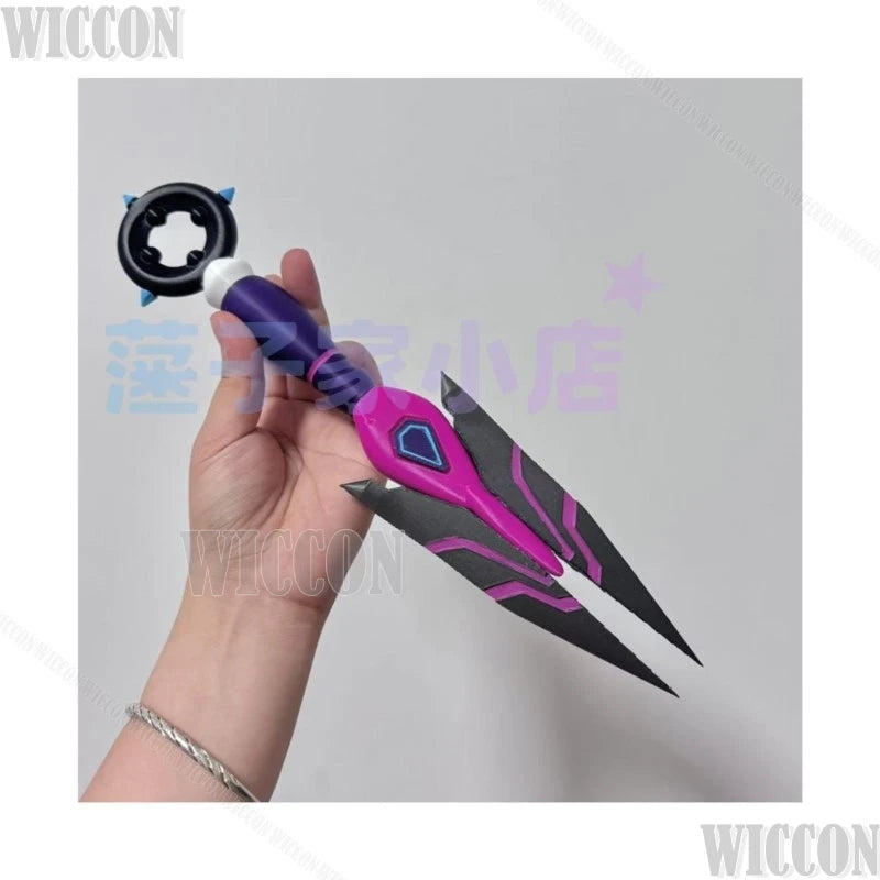 Kiriko Juri Game Han Over Cosplay Game Woman Double Bun Wig Black Purple Hair Cos Prop Choker Bolt Bracelet Halloween Party Cos