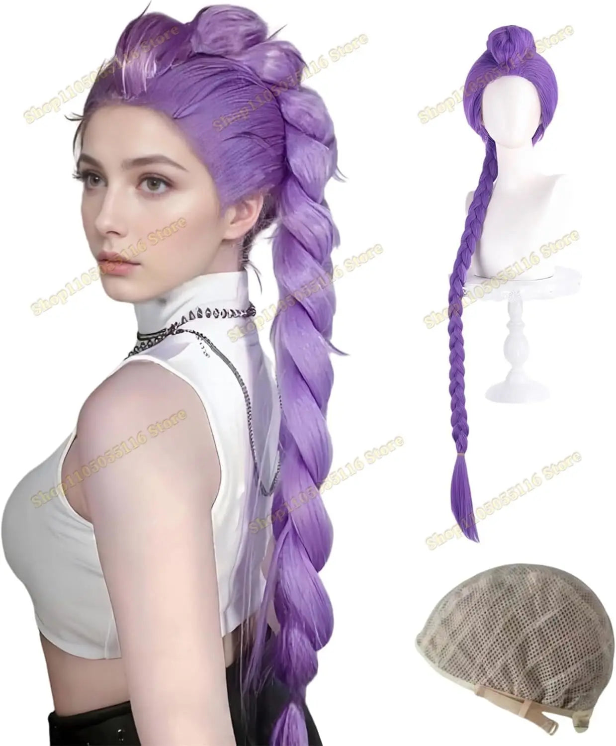 Kpop Demon Hunters Wig Rumi Mira Zoey Saja Boys Baby Wig Men Women Synthetic Hair Free Wig Cap Cosplay Halloween Party Props