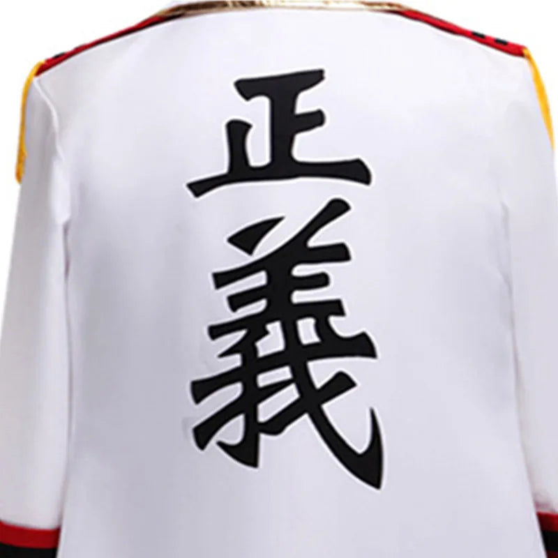 Monkey D Garp Cosplay Costume Garp 1 Piece Garp The Fist Outfit Male Marine General Uniform with Justice Coat Con Apparel