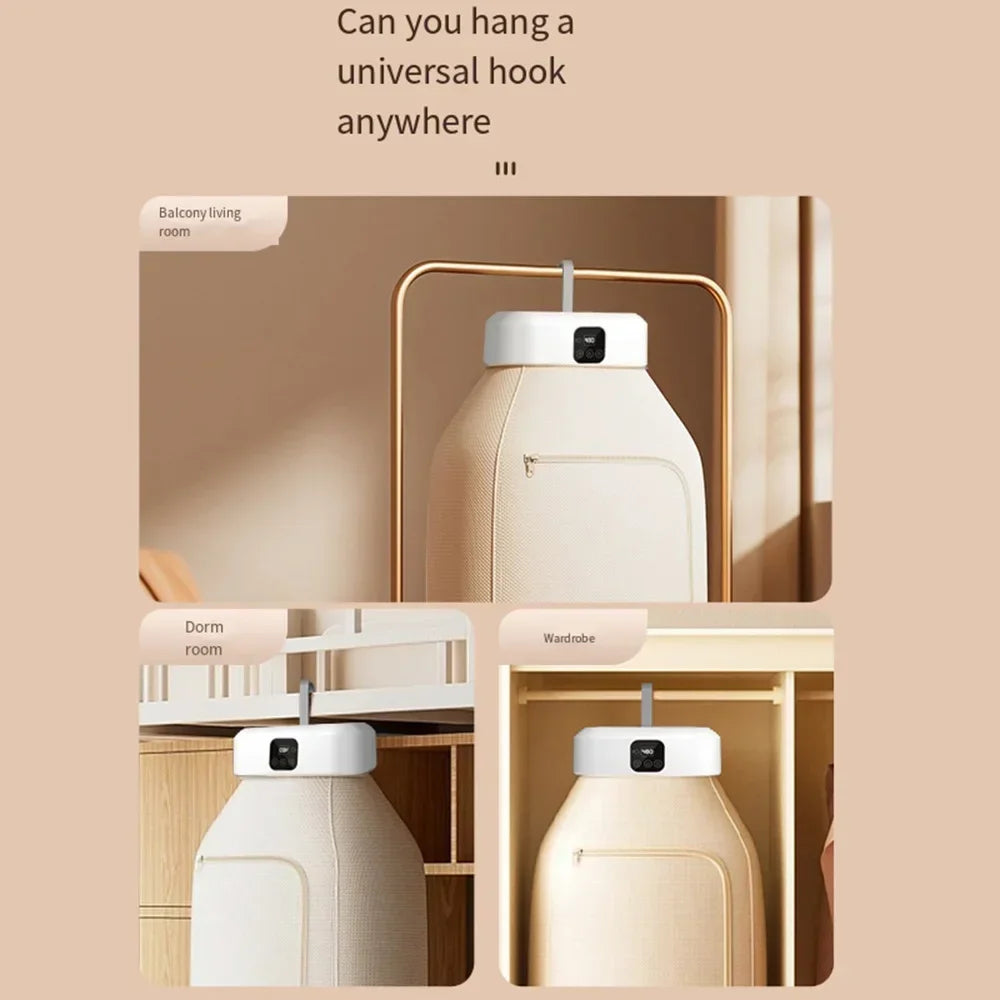 600W Portable Clothes Dryer, Easy to Use Mini Dryer with Dryer Bag for Delicate Garments, Underwear, Baby Clothes