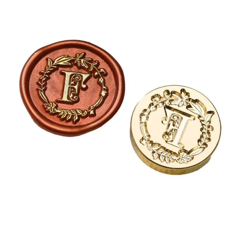 Y1UB Sealing Wax Stamp Letter Series Wax Seal Stamp for Christmas Card Decorations