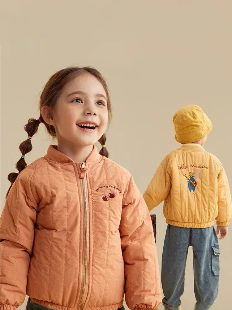 Autumn Winter Children's Warm Cotton Jackets Baby Fleece Kids Clothes 1-6Y Toddler Girl Boy Outerwear Coat