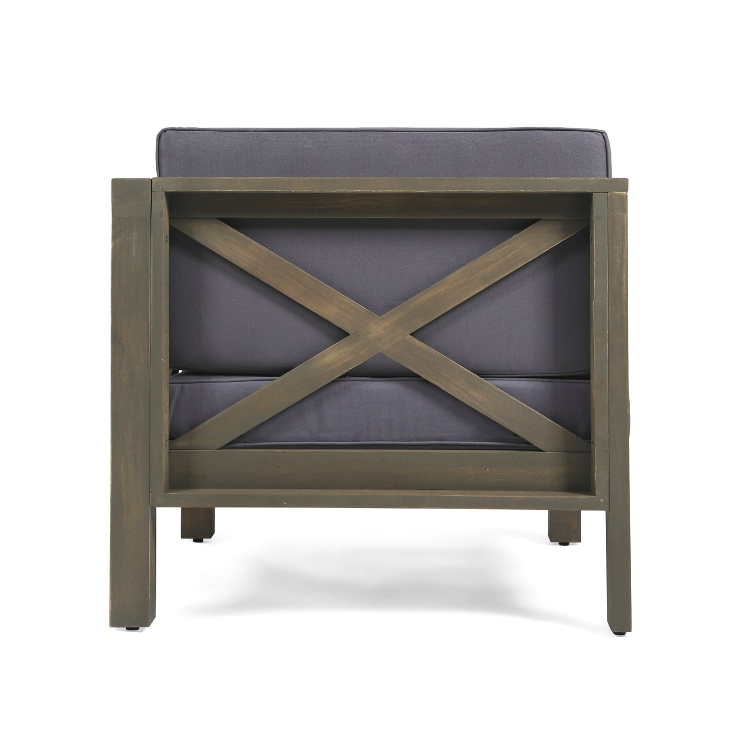 BRAVA X-BACK LOVESEAT ACACIA WOOD OUTDOOR WATER-RESISTANT SOFA