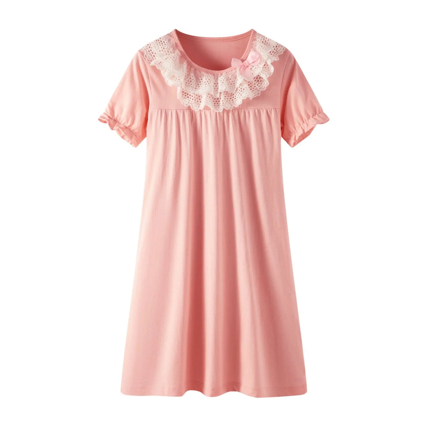 Children's Skirt, Children's Nightgown, Summer Lace, Baby Girl, Children's Home Clothes, Children's Clothing, Girls' Short-Sleeved Nightgown