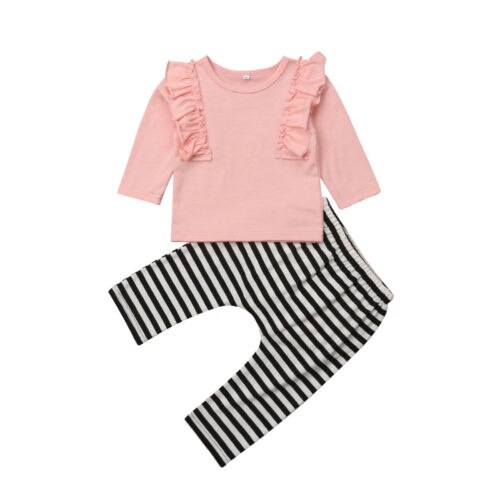 2Pcs Newborn Toddler Infant Kid Baby Girl Clothes