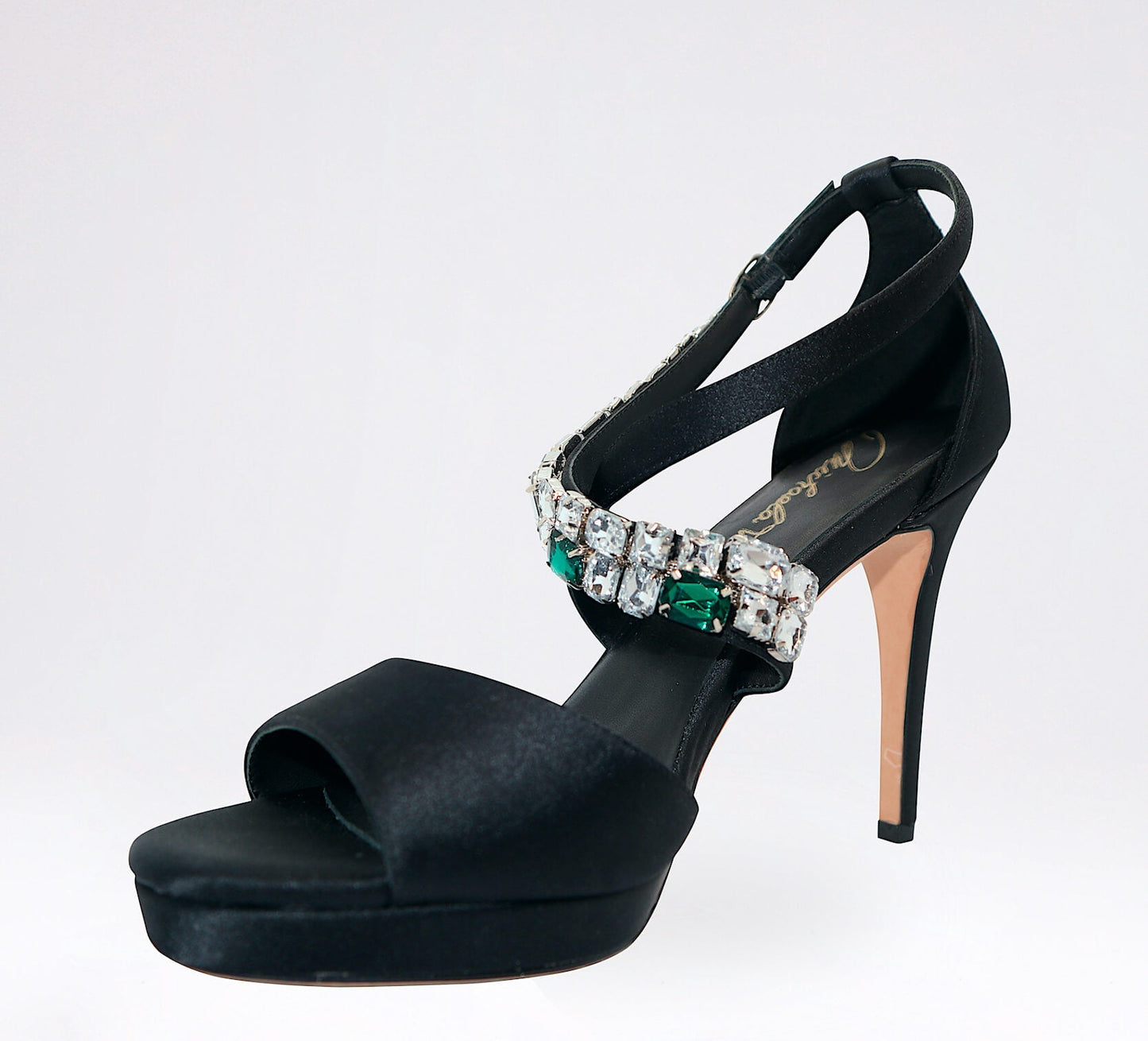 Michaela V Athena Black Crystal Pumps
