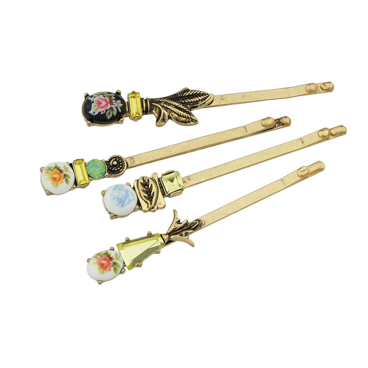 AU Post Hair Accessories 4pcs Antique Flower Hairgrips Hair Clips Hair