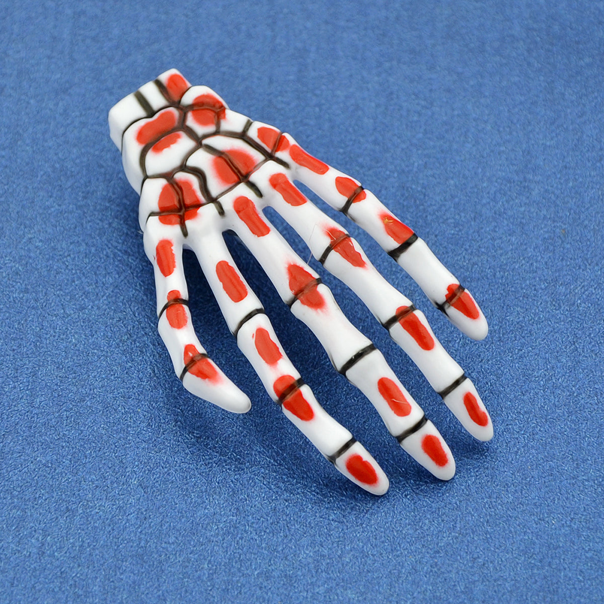 Gothic Halloween White Skeleton Hand Bone Hair Clips Hairpins Cosplay