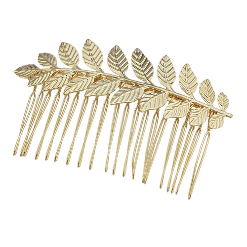 Costume Hair Accessories Gold Silver Leaf Hair Comb Hair Clips Girls