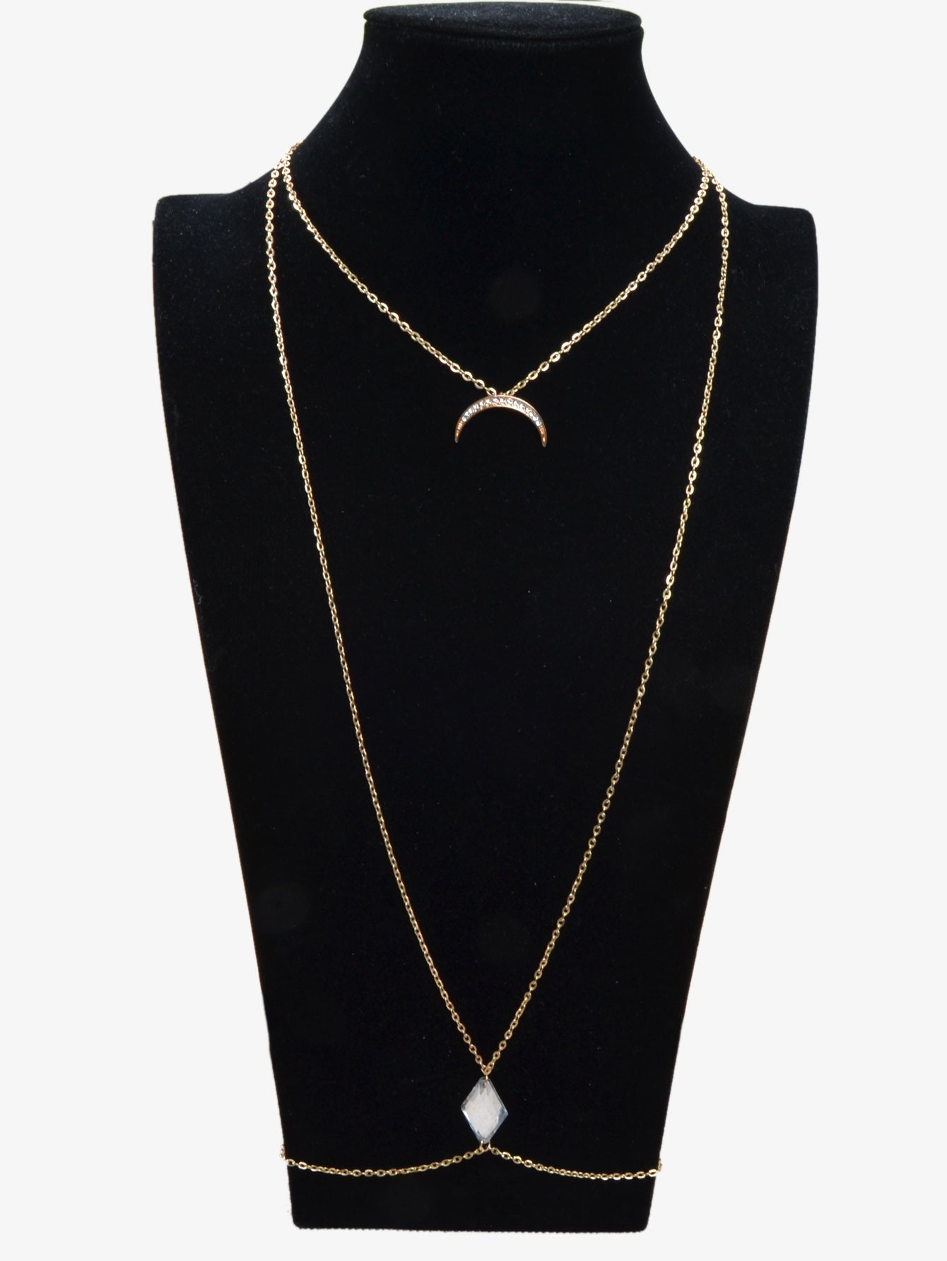 Glamorous Sexy Bikini Beach Body Chain Moon Chest Harness Belly Waist