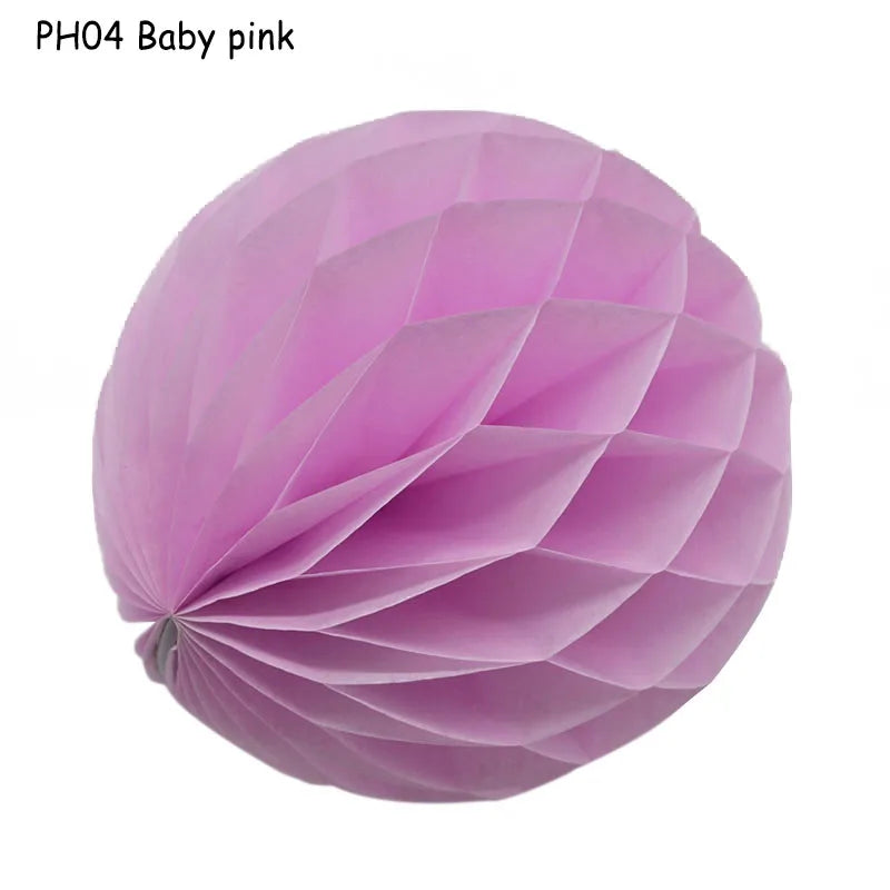 5pcs/lot 10/15cm Decorative Paper Honeycomb Ball Pastel Flower Wedding Kid Birthday Party Decoration Baby Shower Supplies8Z
