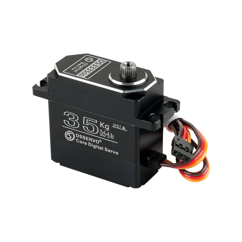 35Kg All-Metal Digital Servo DS3335 180/270/360 Degree Carbon Brush Servos IP67 Waterproof Metal Gear For RC Robot Cars Crawler