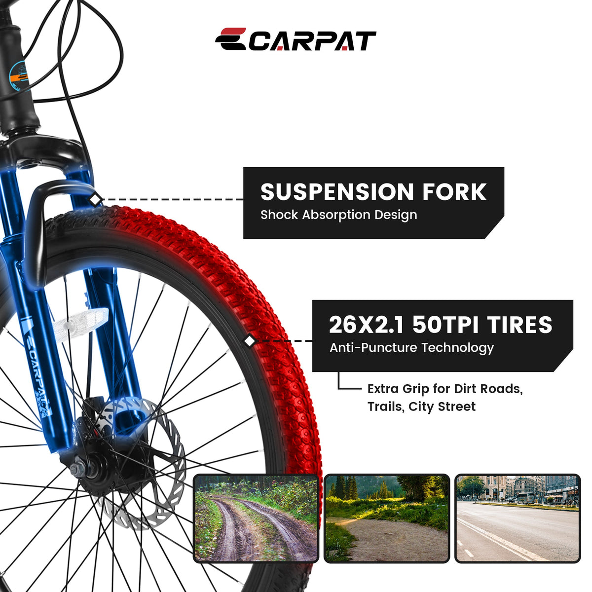 TrailStar™ City-Cruizer – 26" Shimano 21-Speed Mountain Bike