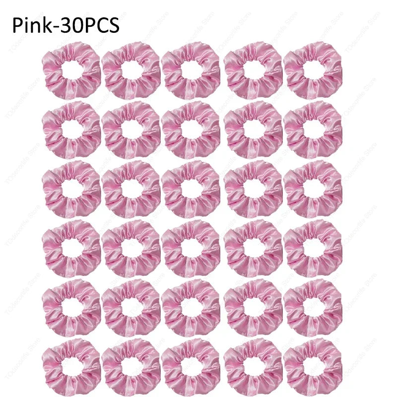 LED Luminous Scrunchies Hairband Glowing Elastic Hair Tie Rope for Women Girls Glow in the Dark Party Hair Accessory