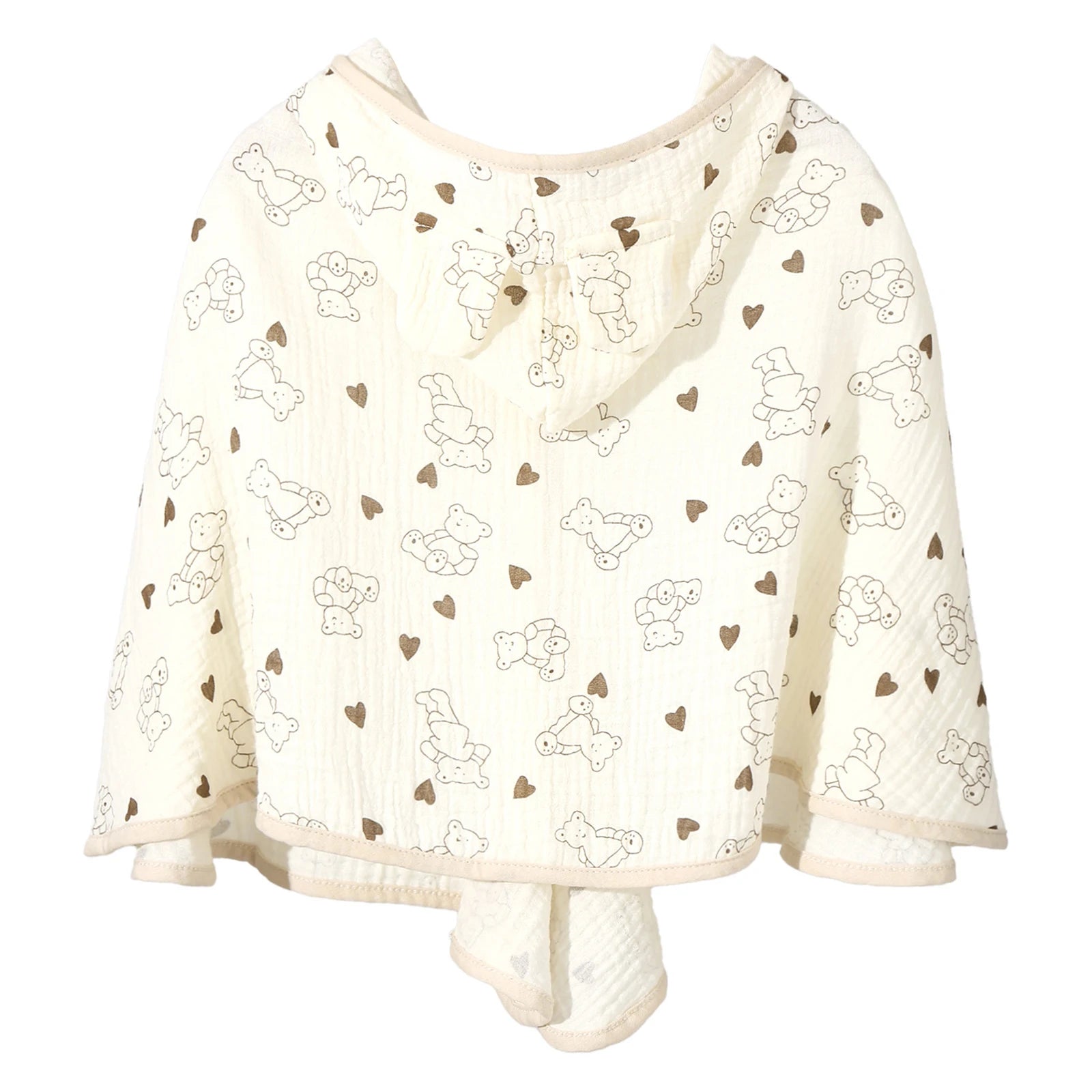 Infant Cute Printed Soft Bath Towel Hooded Cape Bathrobe Baby Swaddle Blanket Bathroom Beach Pool Cloak Summer Sunscreen Shawl