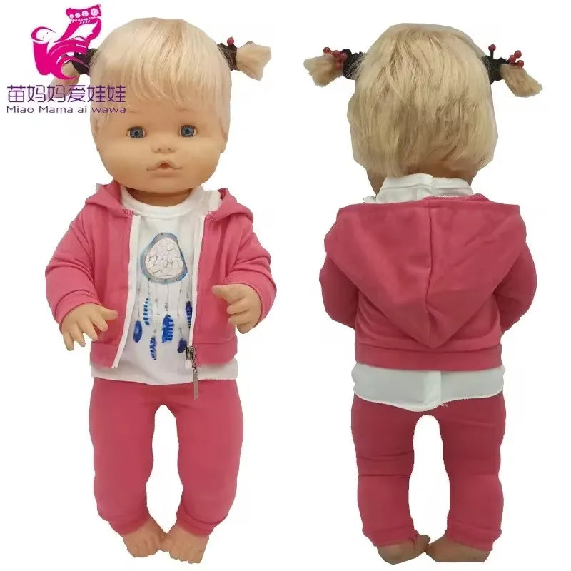 16 Inch Nenuco Doll Clothes T-shirt Short  for 40cm Ropa Y Su Hermanita 38cm Baby Doll Fashion Denim Shorts