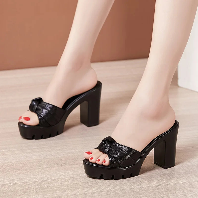 High quality summer sandals for women 10cm 13cm high heel new 2025 size 32 33 43 platform open toe elegant shoe black gold