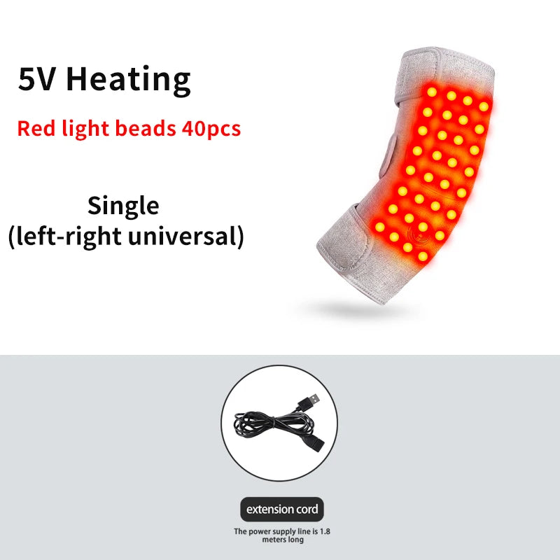 Red Light Knee Massager Hot Compress Vibration Shoulder Elbow Pad Heating Knee Brace For Arthritis Joint Injury Pain Relief