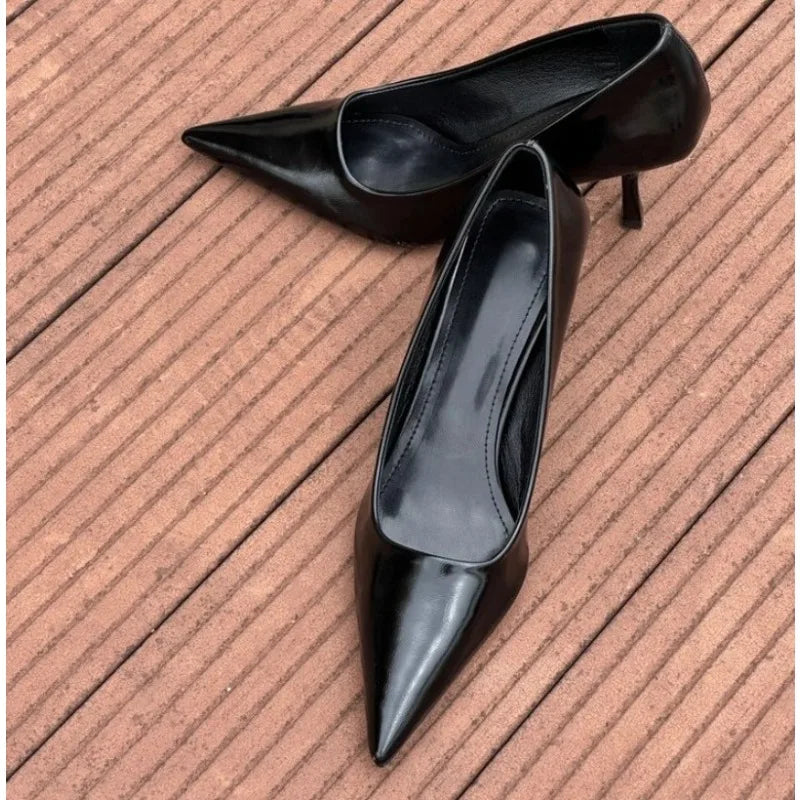 New Sexy Thin High Heels Pumps Women Pointed Toe Slip on Shoes Elegant Prom Wedding Stripper Ladies Sandals Designer