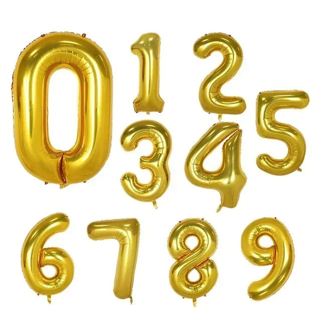 50pcs 40Inch Birthday Balloons Foil Helium Number Balloon 0-9 Birthday Wedding Party Decoration Baby Shower Figures Air Globos