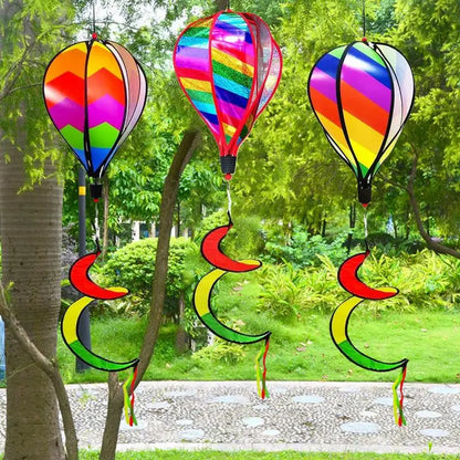 Hot Air Balloon Decor 3X Balloon Wind Spinners Outdoor Windsock Ornament Outdoor Decoration For Holiday Camping Wedding Birthday