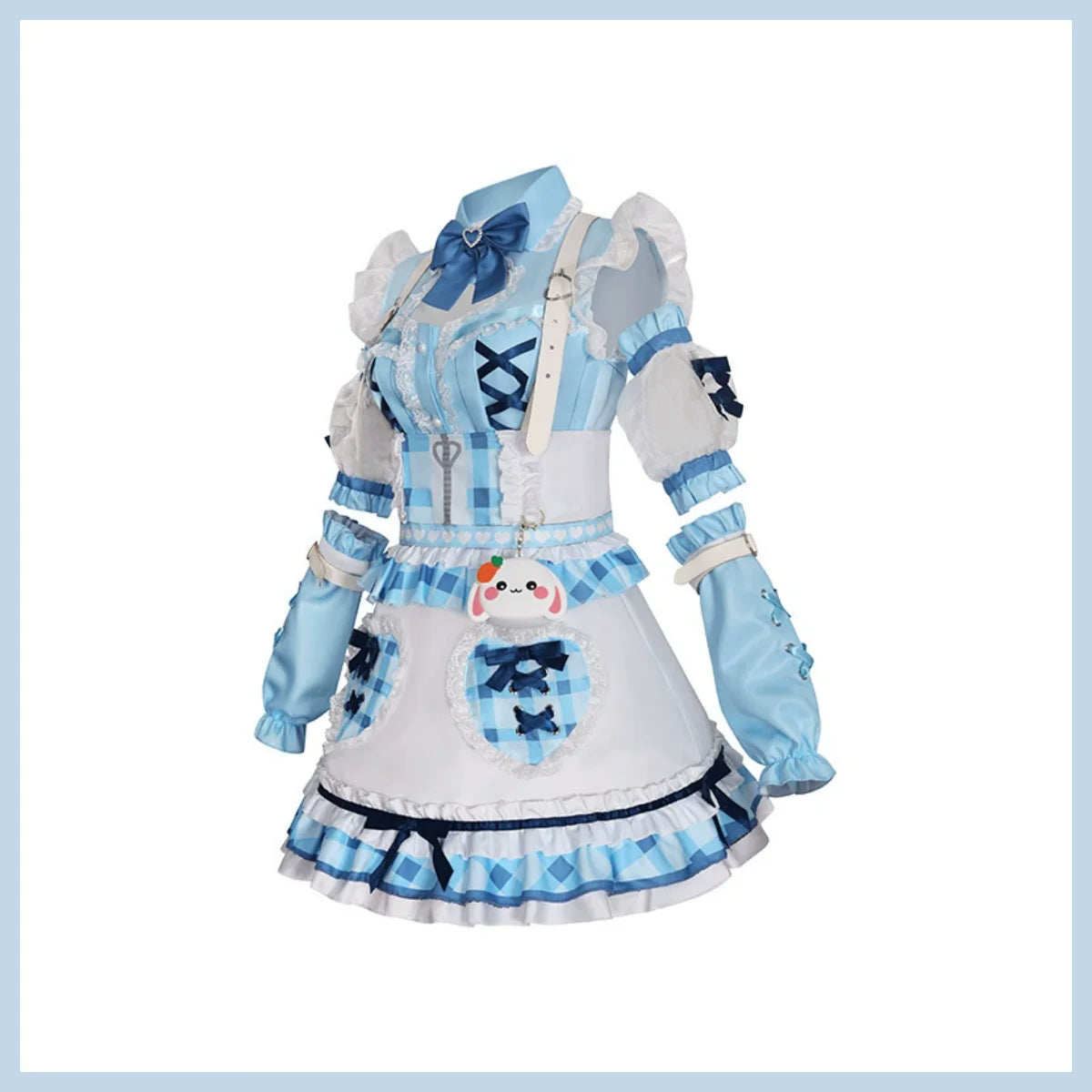 Anime BanG Dream Kurata Mashiro Cosplay Costume Blue and White Lolita Skirt Princess Dress Wig Woman Sexy Birthday Party Suit