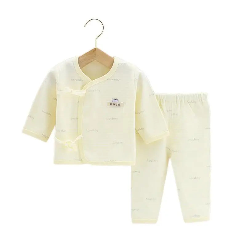 0-3months Newborn Baby Clothes Set Soft Cotton Cartoon Print Baby Underwear Baby Boy Set Autumn Unisex Baby Girls Clothes Set