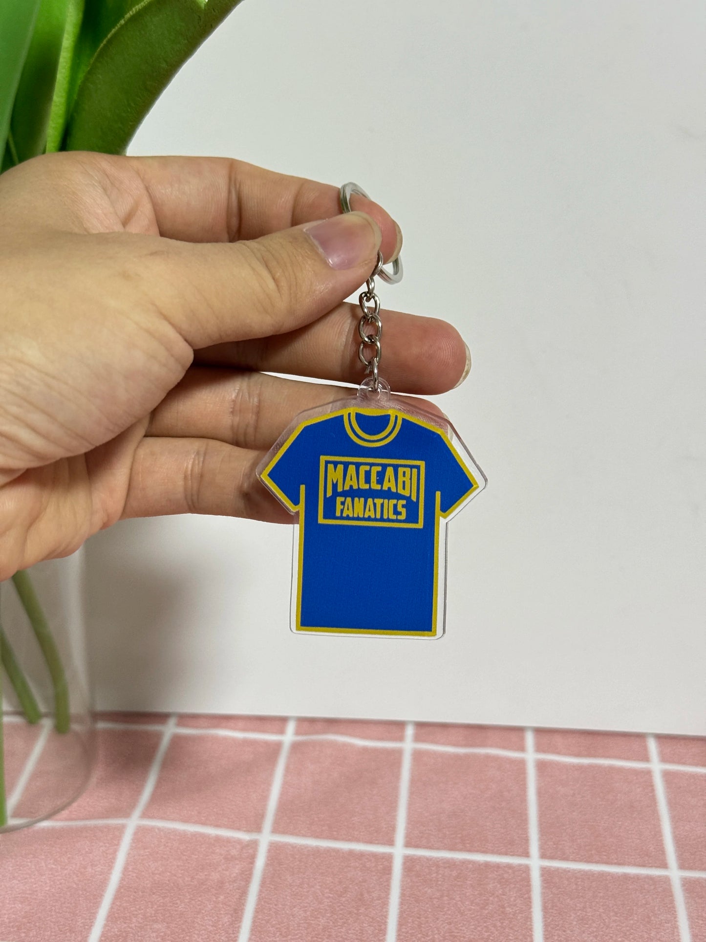 Colorful 1-Side Acrylic Keychain Accessories Bag Pendant