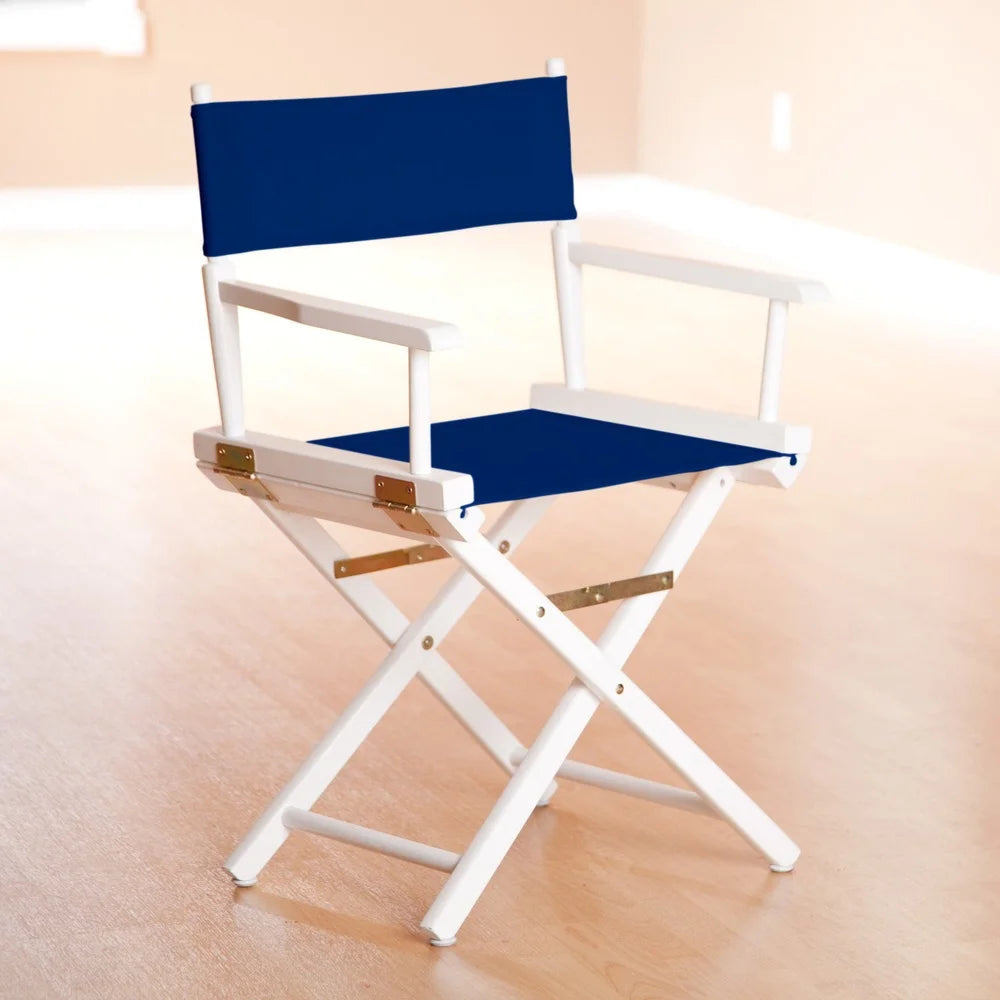 Customizable Folding Directors Chair with Washable Canvas Seat Durable Hardwood Frame Indoor Use 250lb Capacity Lightweight
