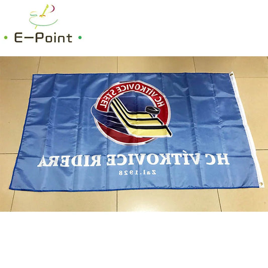 Czech Republic Ice Hockey Team HC Vitkovice Ridera 3ft*5ft (90*150cm) Size Christmas Decorations for Home Flag Banner Gifts