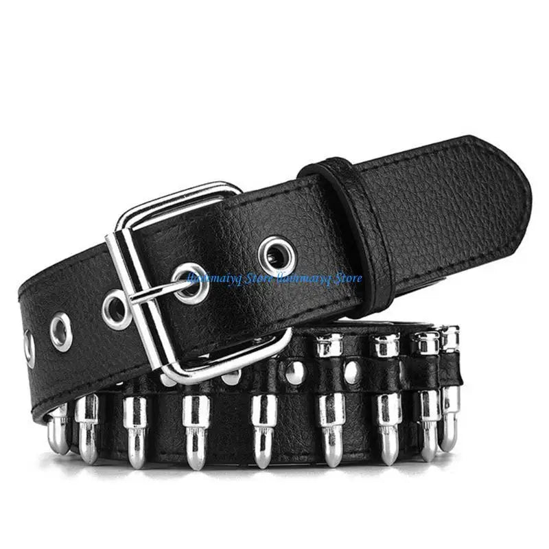 573B Fashion Hot Girls Alloy Warhead Rivet Waist Straps Pin Buckle Belt Universal Coat Dress Ladies Thin Formal Waistband