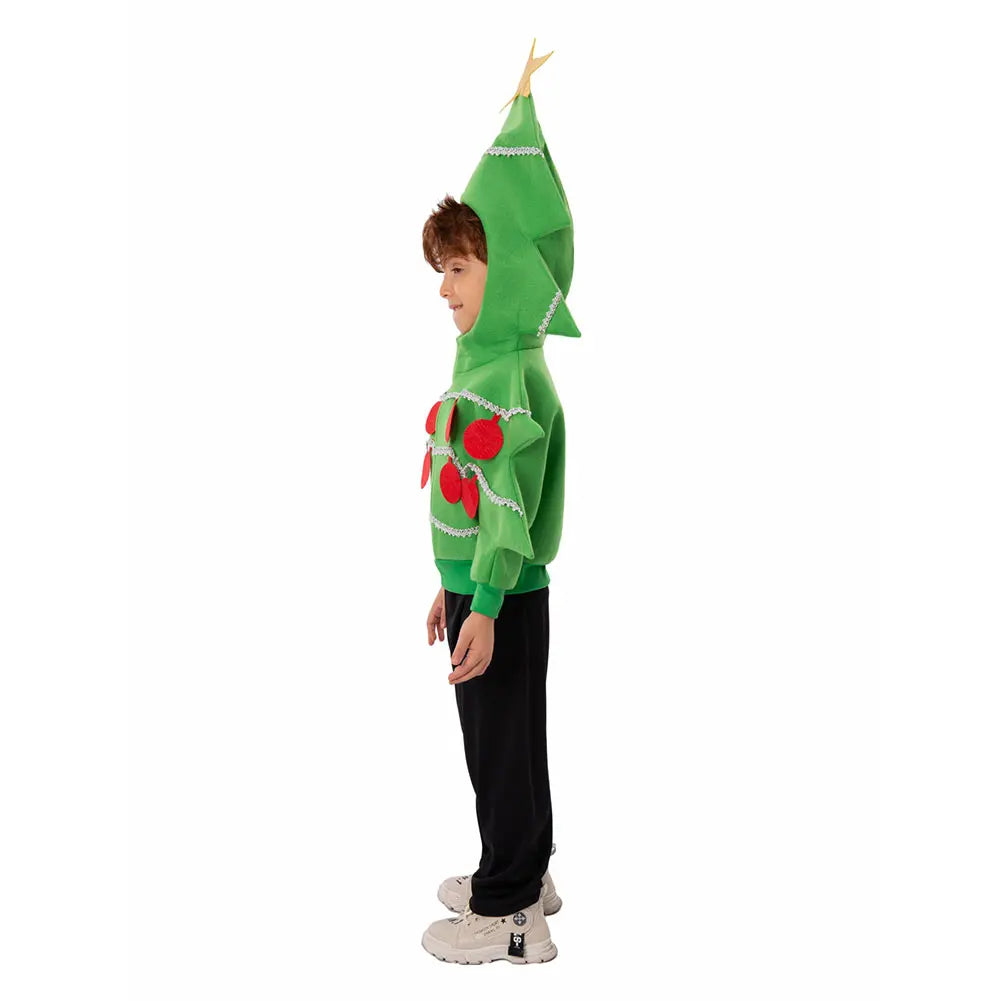 Kids Christmas Tree Cosplay Clothing Coat Boys Girls Children Stage Performance Costume Outfits Halloween Party Disguise Suit
