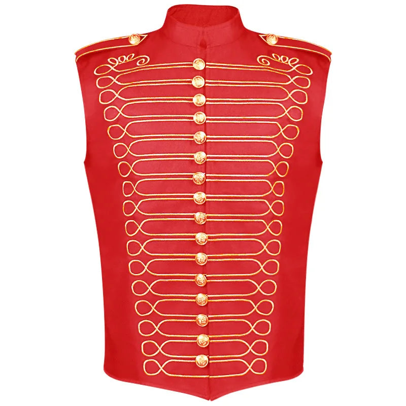 Halloween New Medieval Punk Men's Jacket Coat Military Drum Set Coat Clothing Tailcoat
