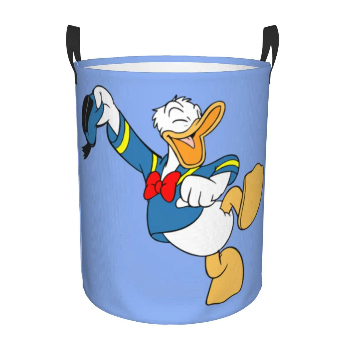 Custom Donald Duck Cartoon Laundry Basket Foldable Large Clothes Storage Bin Baby HamperCustom