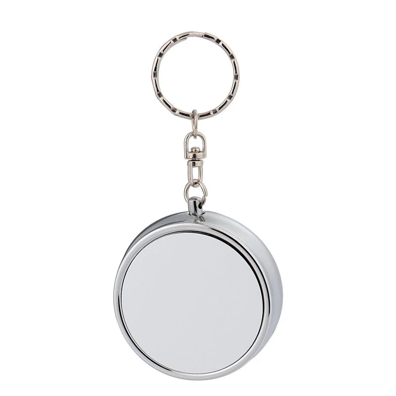 Personalised Custom Round Keychain, Personalised Photo Mini Portable Ashbox Keyring, Unique Father Gift